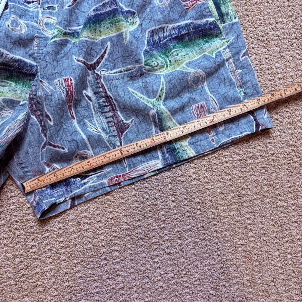 Reyn‎ Spooner XXL Marshall Madruga Fishing Swim Trunks Blue Marlin Mahi Mahi